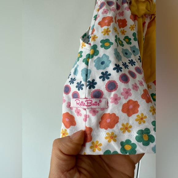 Ruffle Butts Floral Rainbow Twirl Dress w/Bow (Size 12-18 Months) - Picture 4 of 5